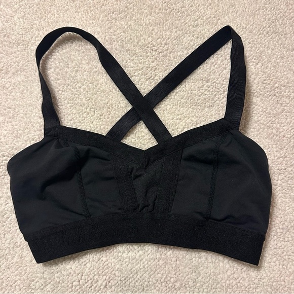 Lululemon Black Hot Class Sports Bra Cross Back - Picture 1 of 9